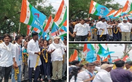 संविधान बचाओ रैली में शामिल हुई NSUI, ढोल-नगाड़ों और फूल-मालाओं से आए हुए अतिथियों का किया भव्य स्वागत