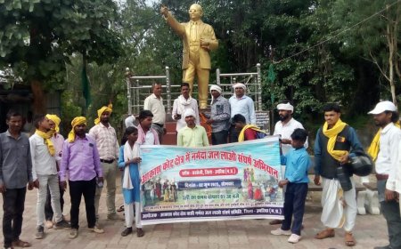 नर्मदा नदी से लाया जाए आकाश कोट में पानी-संघर्ष समिति