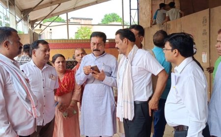 जिलाध्यक्ष CM डॉ मोहन यादव के आगमन की तैयारियो का लिया जायजा