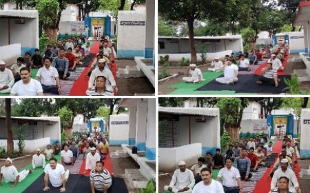 जिला जेल में अंतर्राष्ट्रीय योग दिवस में किया गया योग