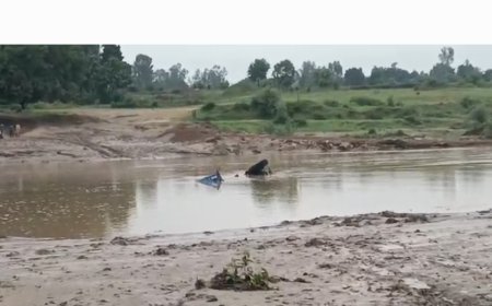 पुल के अभाव में ट्रैक्टर पलटा, बरसों से उठ रही मांग अनसुनी