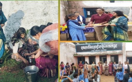 प्रवेश उत्सव में पुस्तकों के साथ बच्चों को मिला संस्कारों का उपहार