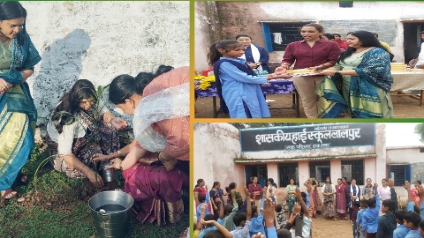 प्रवेश उत्सव में पुस्तकों के साथ बच्चों को मिला संस्कारों का उपहार