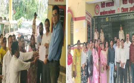 संविदा नीति 2023 के लाभ एवं वेतन ग्रेड सुधार की मांग को लेकर संविदा कर्मचारी संघ ने मुख्यमंत्री के नाम दिया ज्ञापन
