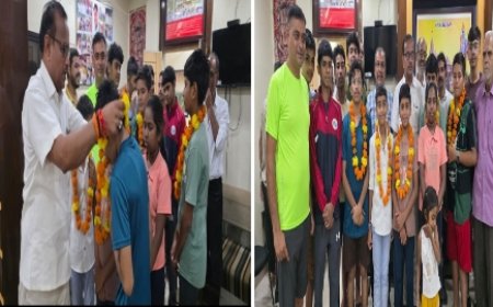 विधायक ने जिला ट्रायथलान एवं एक्वाथलान टीम को दी शुभकामनाएं