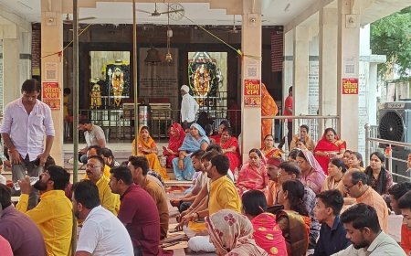 माता बिरासनी धाम में गूंजा हनुमान चालीसा पाठ, पूरा नगर हुआ भक्तिमय
