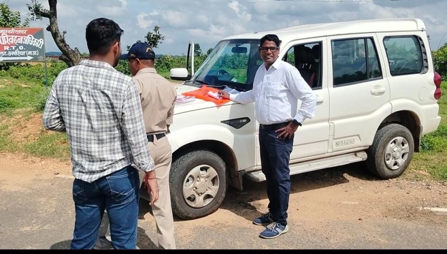 परिवहन विभाग की बड़ी कार्रवाई : ओवरलोड और बिना नंबर प्लेट वाले वाहन जब्त