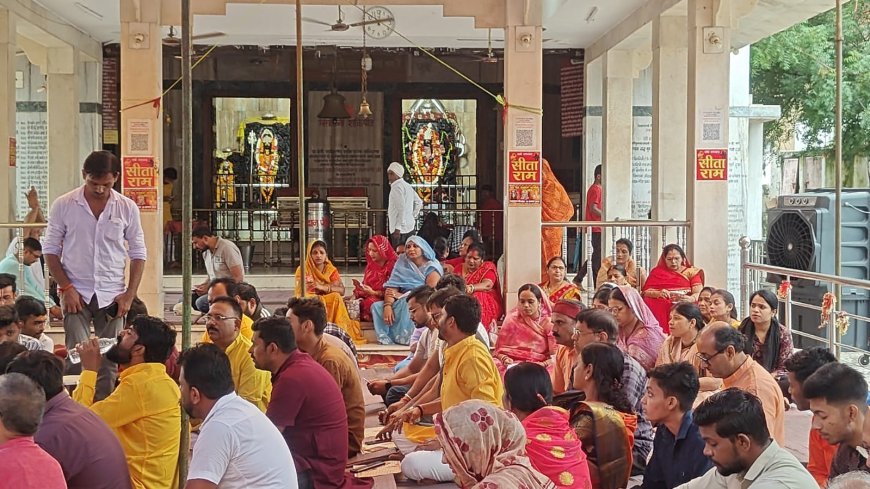 माता बिरासनी धाम में गूंजा हनुमान चालीसा पाठ, पूरा नगर हुआ भक्तिमय