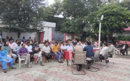 शारदीय नवरात्रि दशहरा पर्व सौहार्दपूर्ण मनाने शांति समिति की बैठक संपन्न