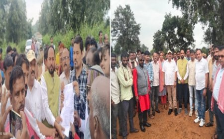 सड़क निर्माण की मांग पर कांग्रेस का हल्ला बोल, कलेक्टर कार्यालय घेराव की चेतावनी - इंजी विजय कोल