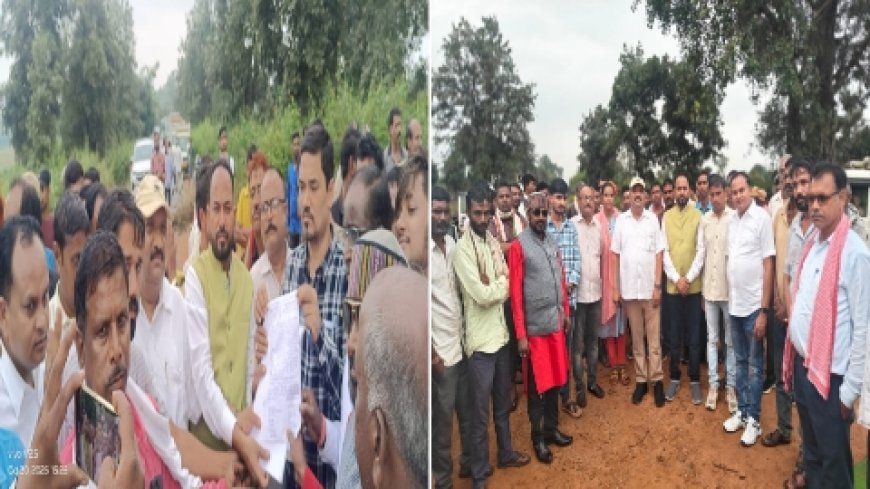 सड़क निर्माण की मांग पर कांग्रेस का हल्ला बोल, कलेक्टर कार्यालय घेराव की चेतावनी - इंजी विजय कोल