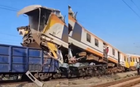 मालगाड़ी के ऊपर चढ़ी पैसेंजर ट्रेन, 10 की मौत, गैस कटर की मदद से निकाले जा रहे फंसे यात्री