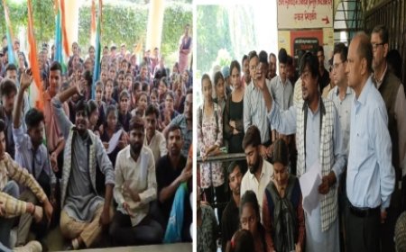 NSUI का हल्ला बोल— छात्रों के हक़ में गूंजा शहर