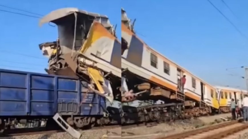 मालगाड़ी के ऊपर चढ़ी पैसेंजर ट्रेन, 10 की मौत, गैस कटर की मदद से निकाले जा रहे फंसे यात्री