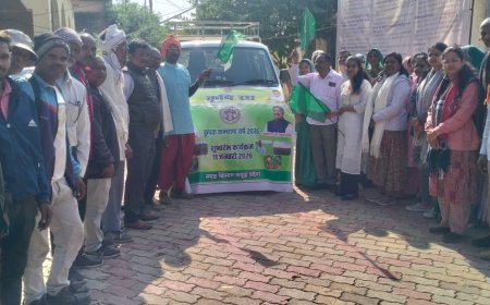 किसानों की कृषि को उन्नत बनाने चला कृषि रथ