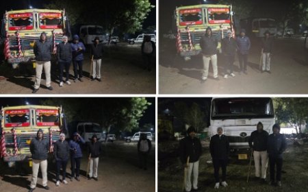 रेत का परिवहन करते दो ट्रेक्टर जब्त