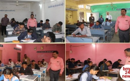 कलेक्टर ने विभिन्न परीक्षा केंद्रों का किया औचक निरीक्षण