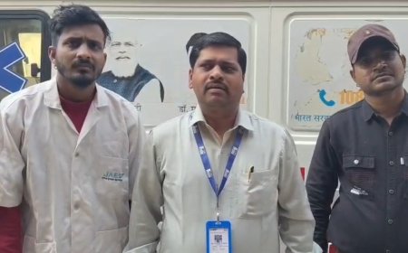 108 एम्बुलेंस कर्मियों ने लौटाया घायल का मोबाइल, दिया ईमानदारी का परिचय