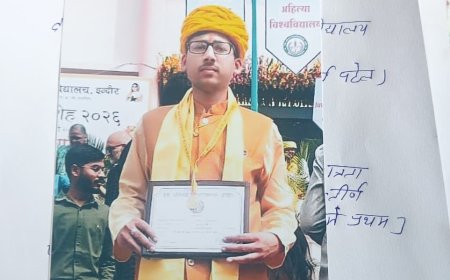 खंडेलवाल ने बढ़ाया जिले का मान, एमएससी बॉटनी में मिला स्वर्ण पदक