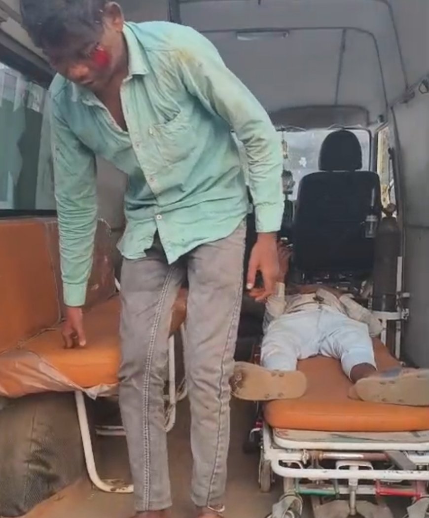 बाइक अनियंत्रित होकर खेत में घुसी, दो सगे भाई घायल