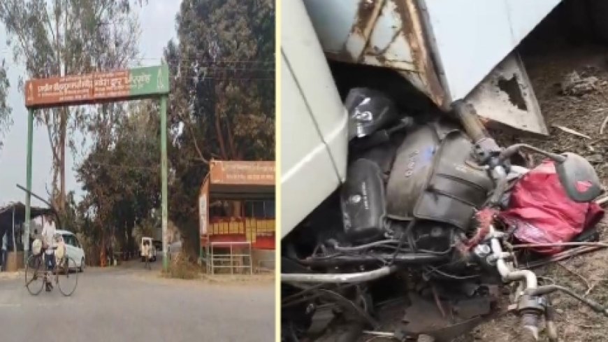 भीषण सड़क हादसे में बाईक सवार गंभीर