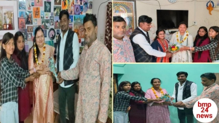 हिंदू मुस्लिम एकता मंच ने मनाया अंतरराष्ट्रीय महिला दिवस, पुष्पगुच्छ व माला भेंट कर दी शुभकामनाएं