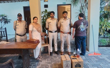 सन रिसोर्ट में हजारों की अवैध शराब जब्त