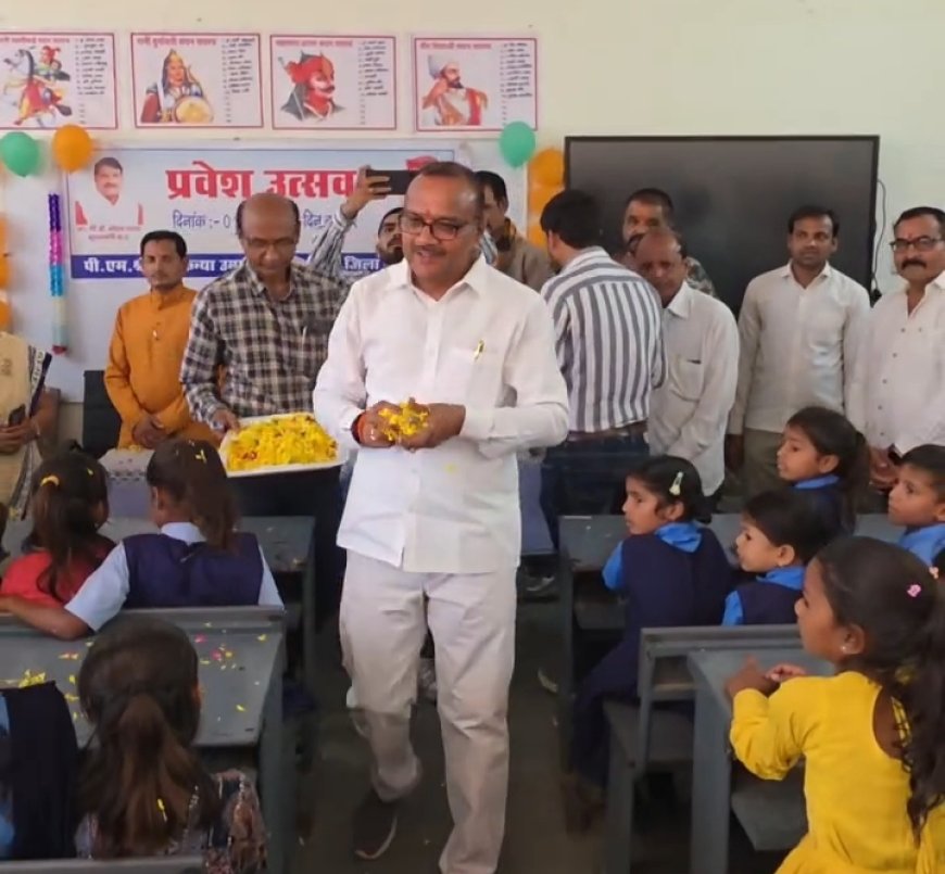 पीएम श्री कन्या उच्चतर माध्यमिक विद्यालय में प्रवेश उत्सव आयोजित