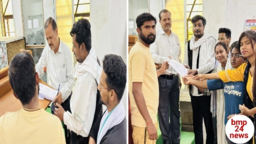 NSUI प्रतिनिधि मंडल ने सौंपा ज्ञापन,  अतिशीघ्र पट्टा वितरण की उठाई मांग