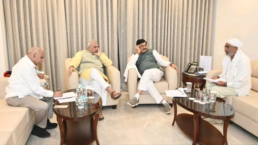 सांसद दर्शन सिंह ने की वरिष्ठ नेताओं से विस्तृत चर्चा