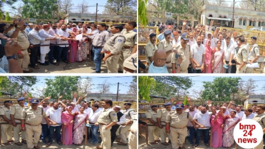 किसानों की समस्याओं को लेकर जिला कांग्रेस कमेटी ने राज्यपाल के नाम सौंपा गया ज्ञापन