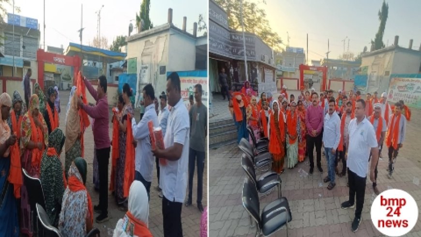 बाबा साहब की जयंती पर भाजपा ने सफाई कर्मियों का किया सम्मान