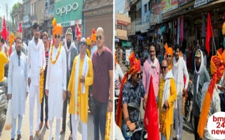 महाराणा प्रताप जी की जयंती पर निकली जुलूस यात्रा का हिंदू मुस्लिम एकता मंच ने किया भव्य स्वागत