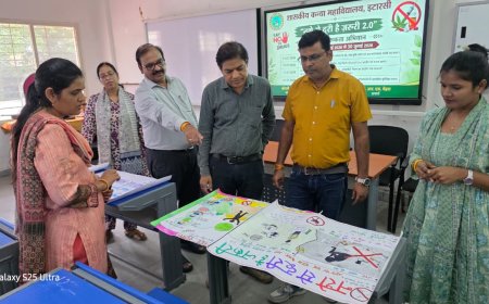 नशे से दूरी है जरूरी 2.0, शासकीय कन्या महाविद्यालय में छात्राओं ने रचनात्मक तरीके से दिया नशा मुक्ति का संदेश