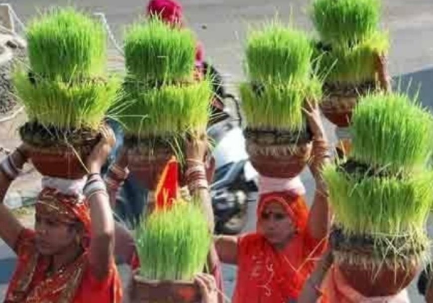 घाट पर उमड़ा जनसैलाब, हर्षोल्लास से मनाया गया कजलिया पर्व