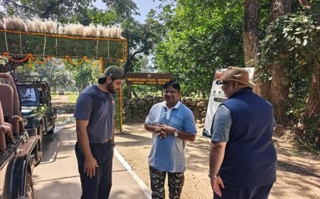 भाला और निशानी में भारत का नाम रोशन करने वाले  चौंपियन पहुंचे बांधवगढ़