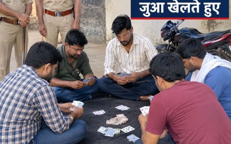 पुलिस ने किया जुआ फड़ पर छापेमारी