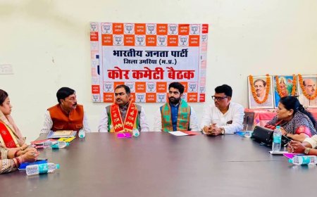 कोर कमेटी की बैठक में शामिल हुए प्रदेश संगठन महामंत्री