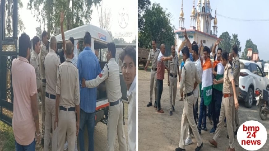 युवक कांग्रेस अध्यक्ष को काले झंडे दिखाने के पहले ही पुलिस ने किया गिरफ्तार