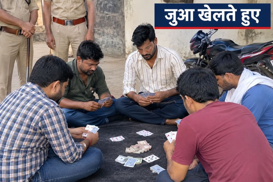 पुलिस ने किया जुआ फड़ पर छापेमारी