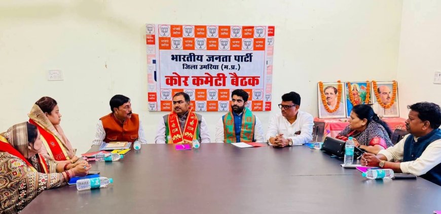 कोर कमेटी की बैठक में शामिल हुए प्रदेश संगठन महामंत्री